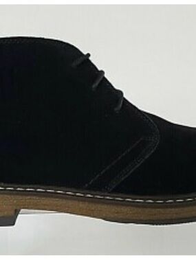 Joseph Abboud Black Suede Chukka Boots with Brown Sole